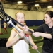 Expert advice. HAWK TALK: Jessica Markew (right) gives Lexi Doherty some pointers.
