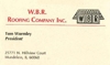 Sponsored by WBR ROOFING CO.